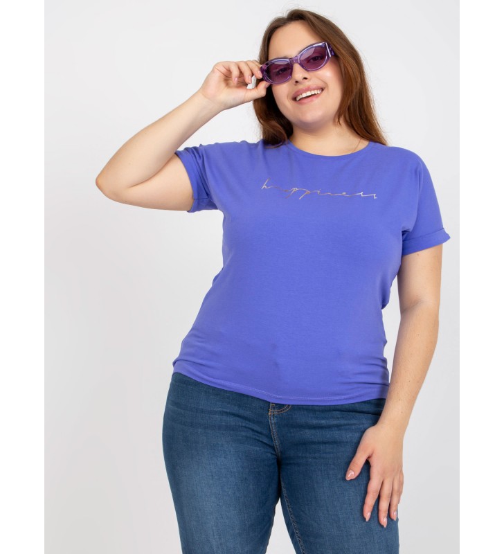 T-shirt plus size RV-TS-7774.16P fioletowy