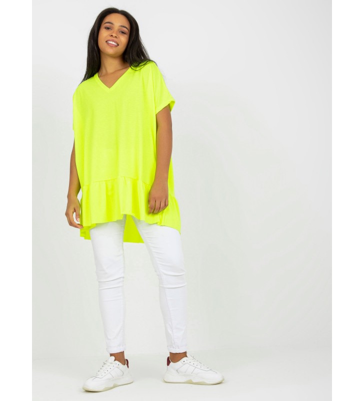 Tunika tunika plus size RV-TU-7855.29 fluo żółty