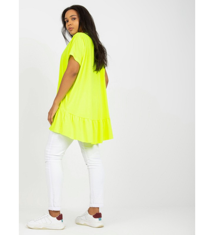 Tunika tunika plus size RV-TU-7855.29 fluo żółty