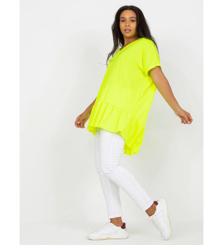 Tunika tunika plus size RV-TU-7855.29 fluo żółty