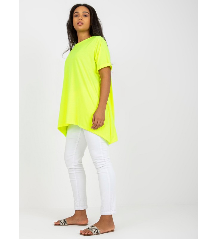 Tunika tunika plus size RV-TU-7853.50 fluo żółty