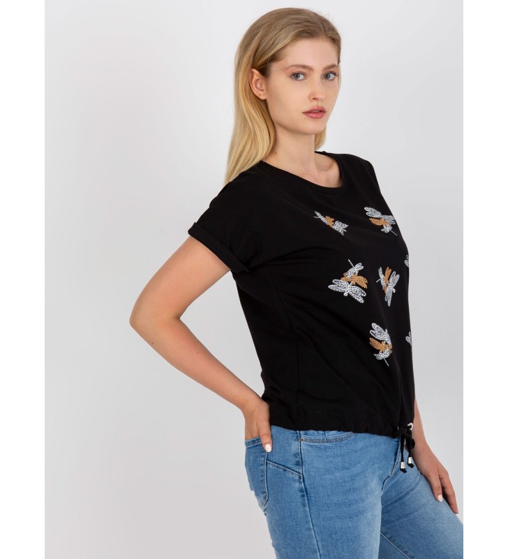 T-shirt plus size RV-TS-7656.84 czarny