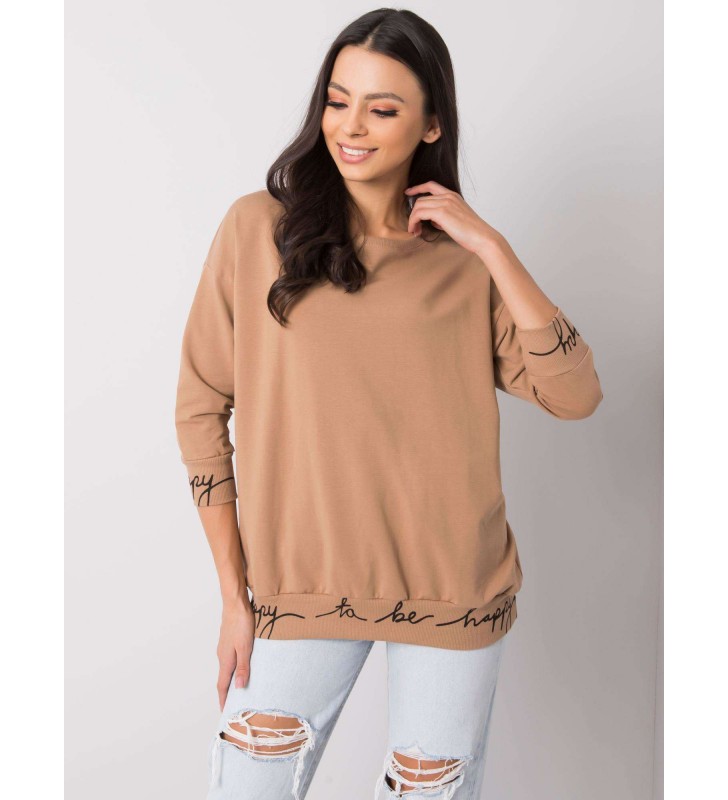 Bluza bez kaptura RV-BL-5978.06P camelowy