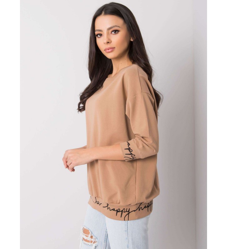 Bluza bez kaptura RV-BL-5978.06P camelowy