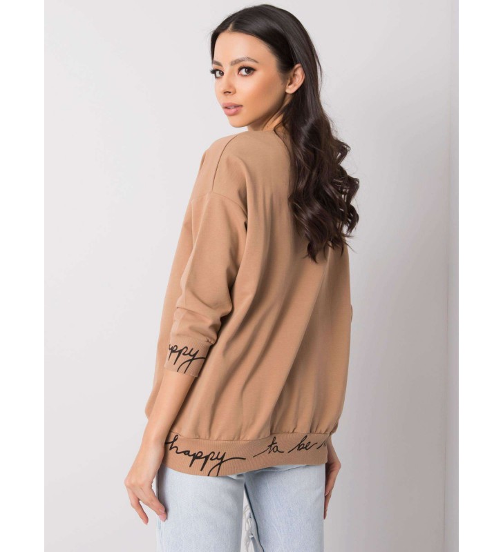 Bluza bez kaptura RV-BL-5978.06P camelowy