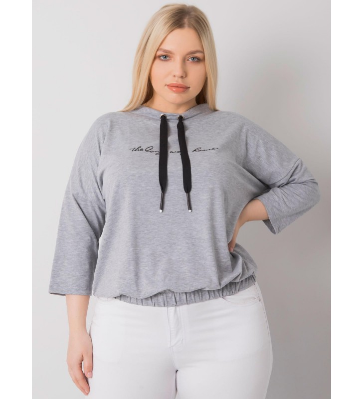 Bluzka plus size RV-BZ-7122.92 szary