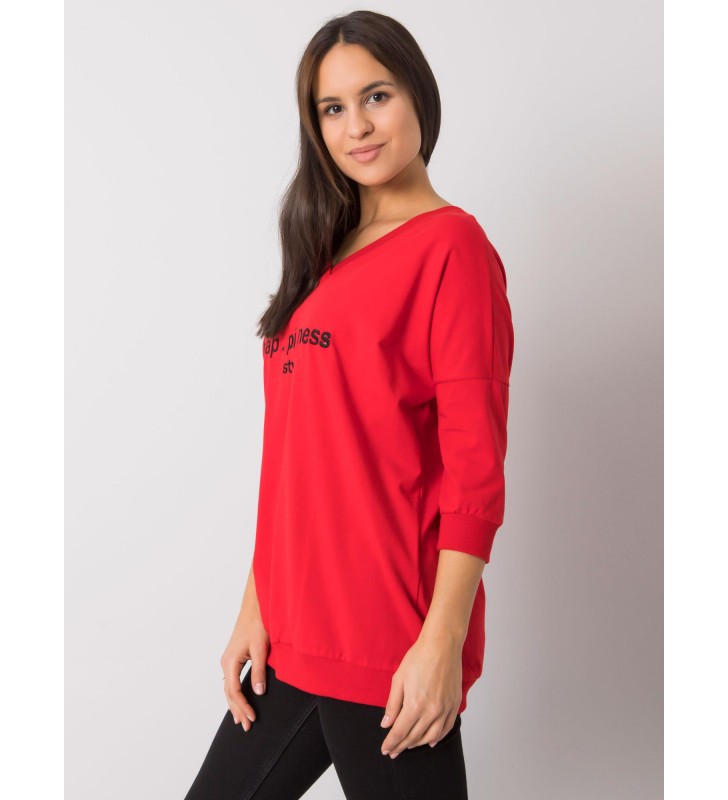 Bluza bez kaptura RV-BL-7328.19 czerwony