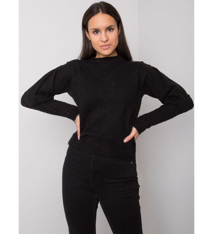 Sweter klasyczny ASM-SW-7424.17 czarny