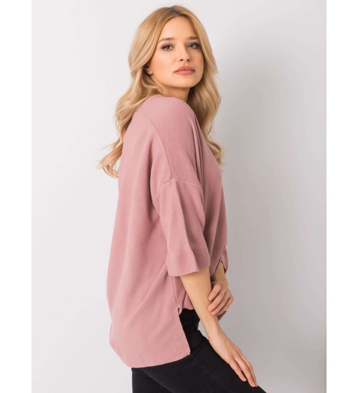 Sweter oversize 269-SW-15515.02 ciemny różowy