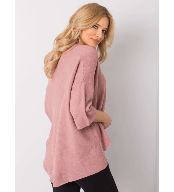 Sweter oversize 269-SW-15515.02 ciemny różowy