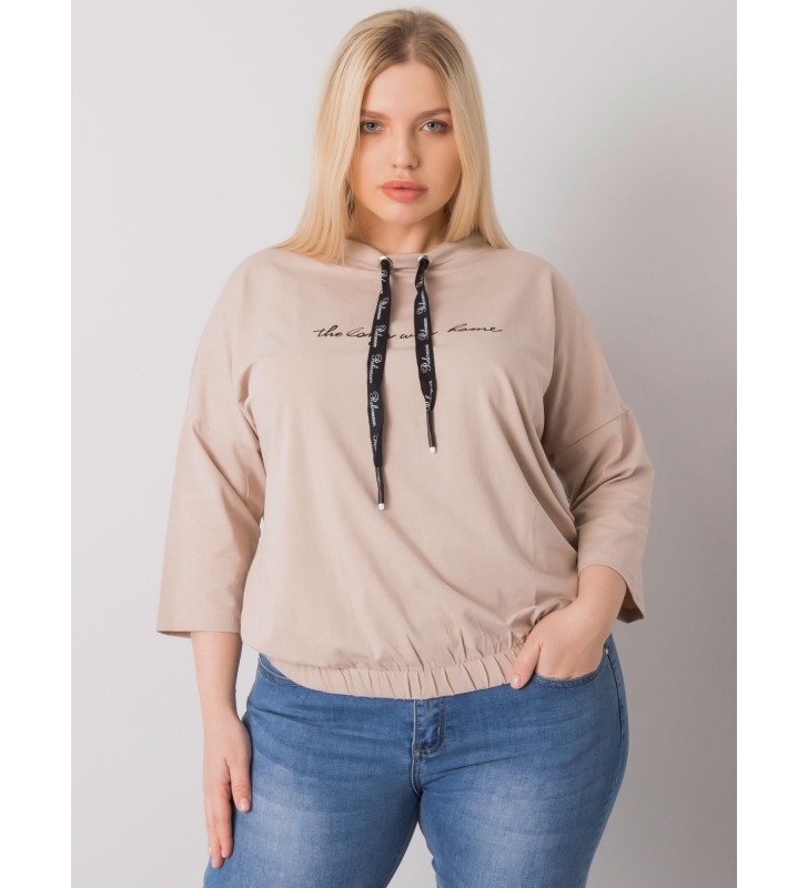 Bluzka plus size RV-BZ-7122.92 beżowy