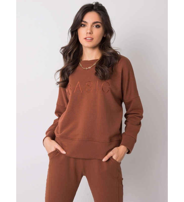 Bluza bez kaptura RV-BL-6080.19 ciemny brązowy