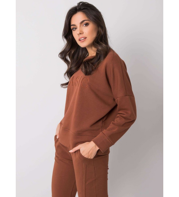 Bluza bez kaptura RV-BL-6080.19 ciemny brązowy