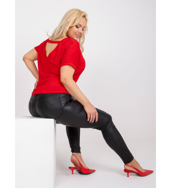 Bluzka plus size RV-BZ-7832.57 czerwony