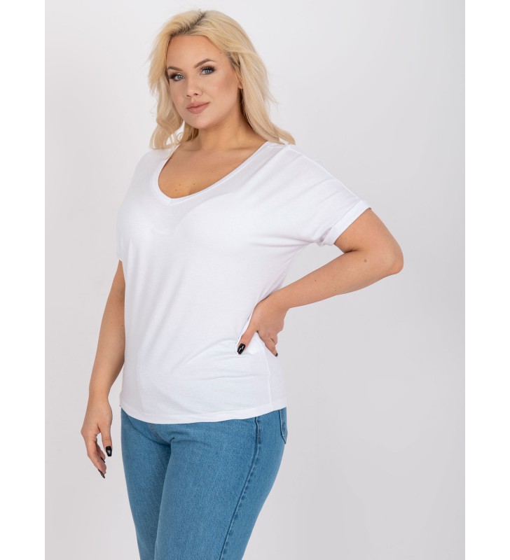 Bluzka plus size RV-BZ-7832.57 biały