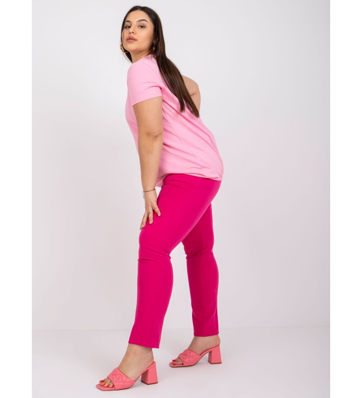 T-shirt plus size RV-TS-6320.85P różowy