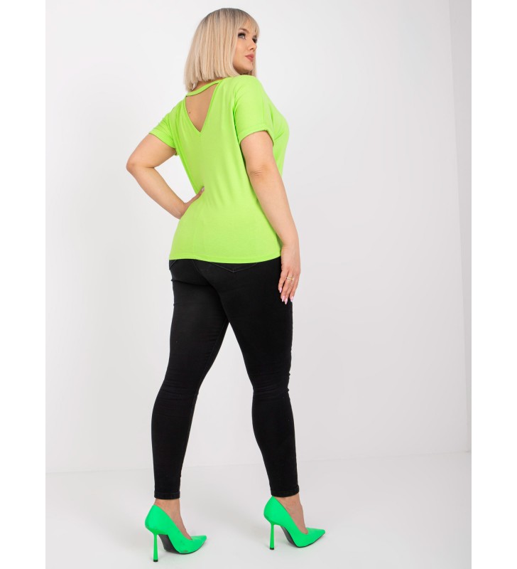 Bluzka plus size RV-BZ-7832.57 fluo zielony