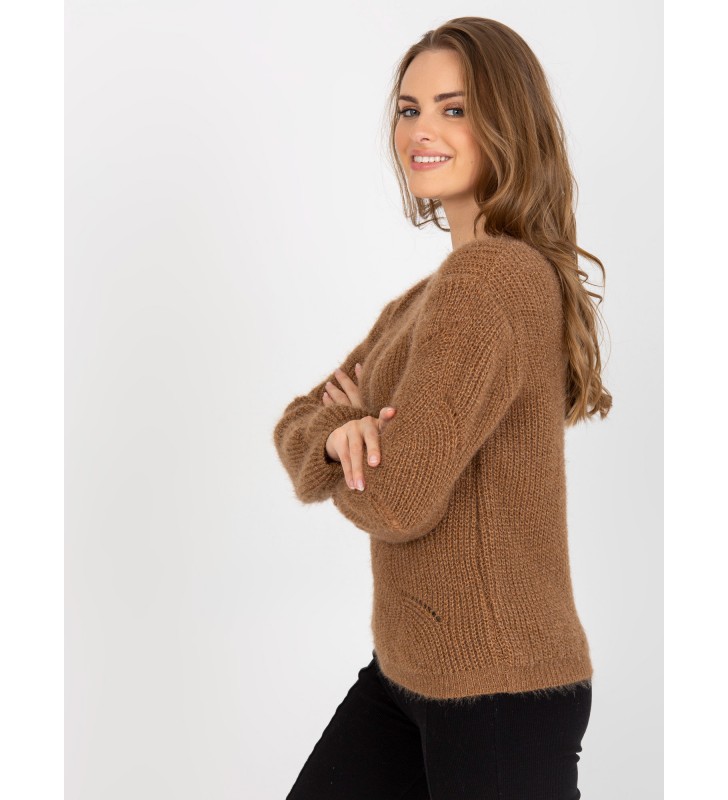 Sweter klasyczny TW-SW-BI-9030.08 brązowy