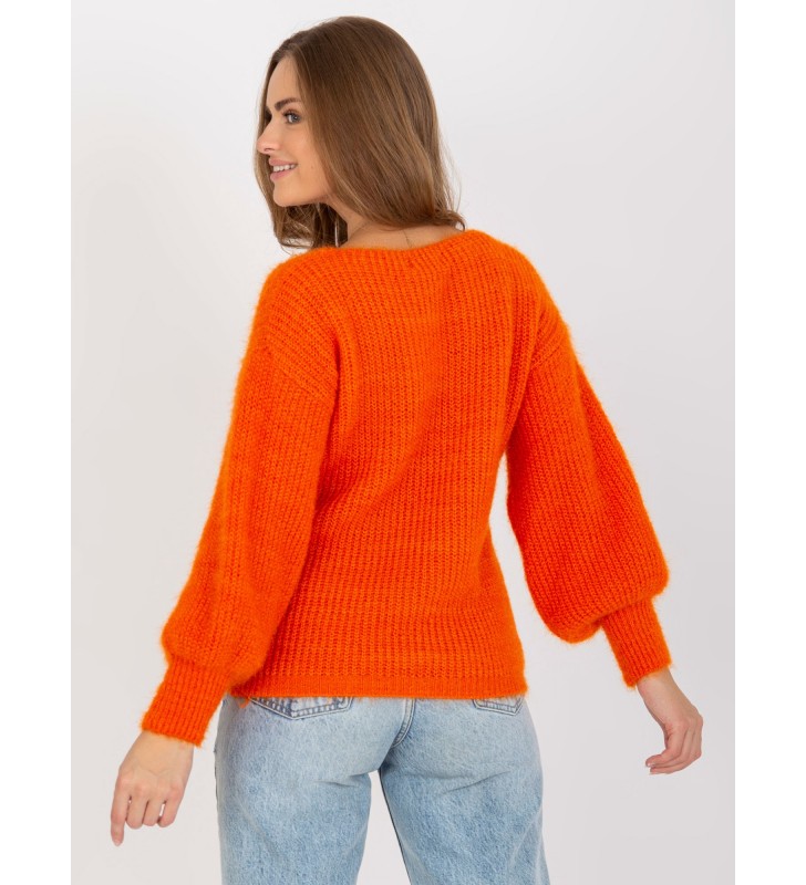 Sweter klasyczny TW-SW-BI-9029.84 pomarańczowy