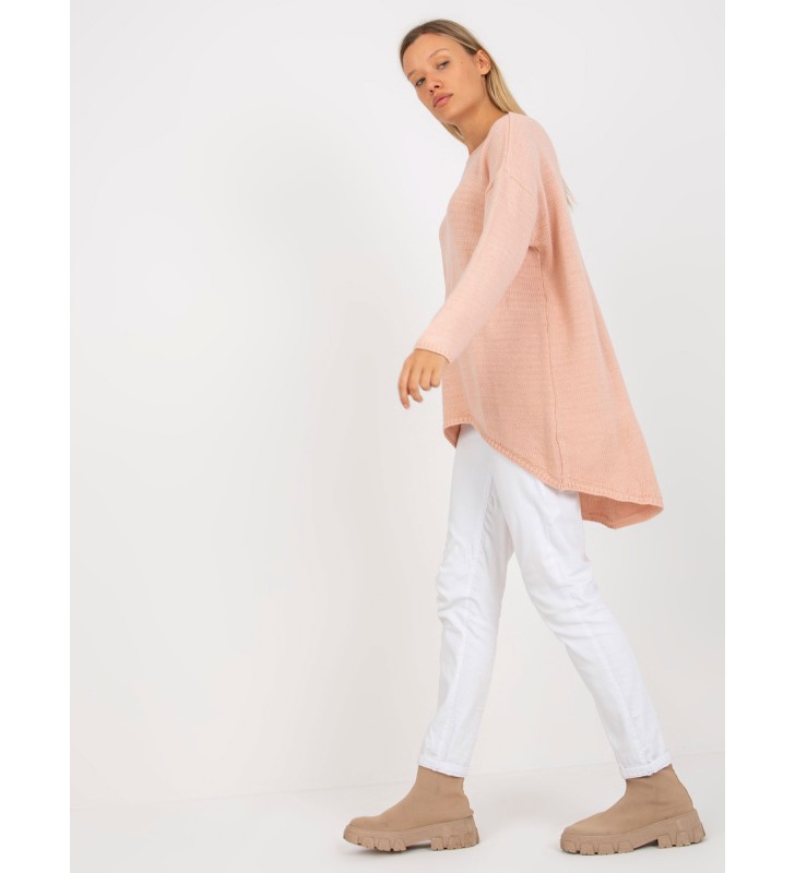 Sweter oversize TW-SW-BI-1222.13X jasny różowy