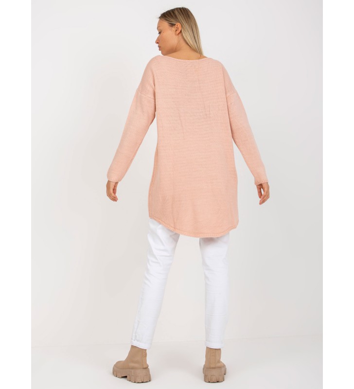 Sweter oversize TW-SW-BI-1222.13X jasny różowy