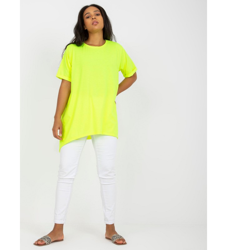 Tunika tunika plus size RV-TU-7853.50 fluo żółty