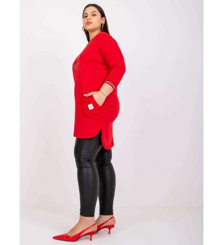 Tunika tunika plus size RV-TU-7564.57 czerwony