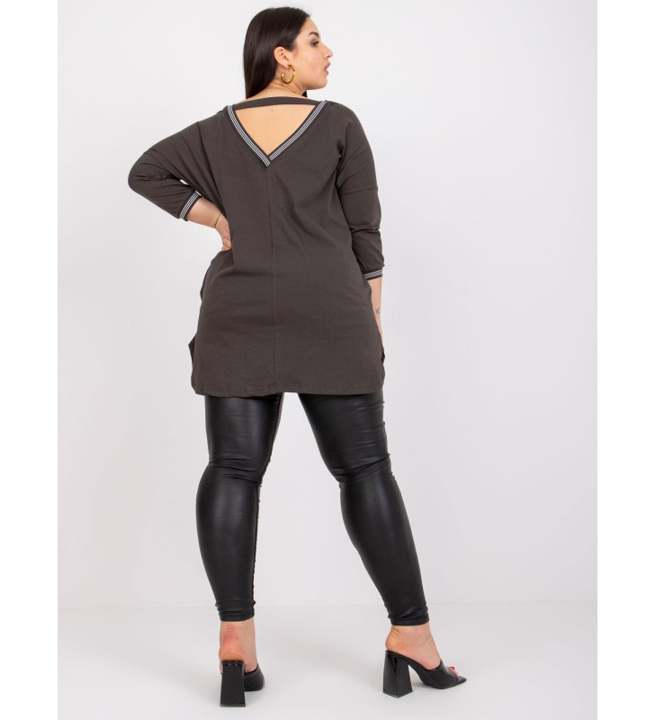 Tunika tunika plus size RV-TU-7564.57 ciemny khaki