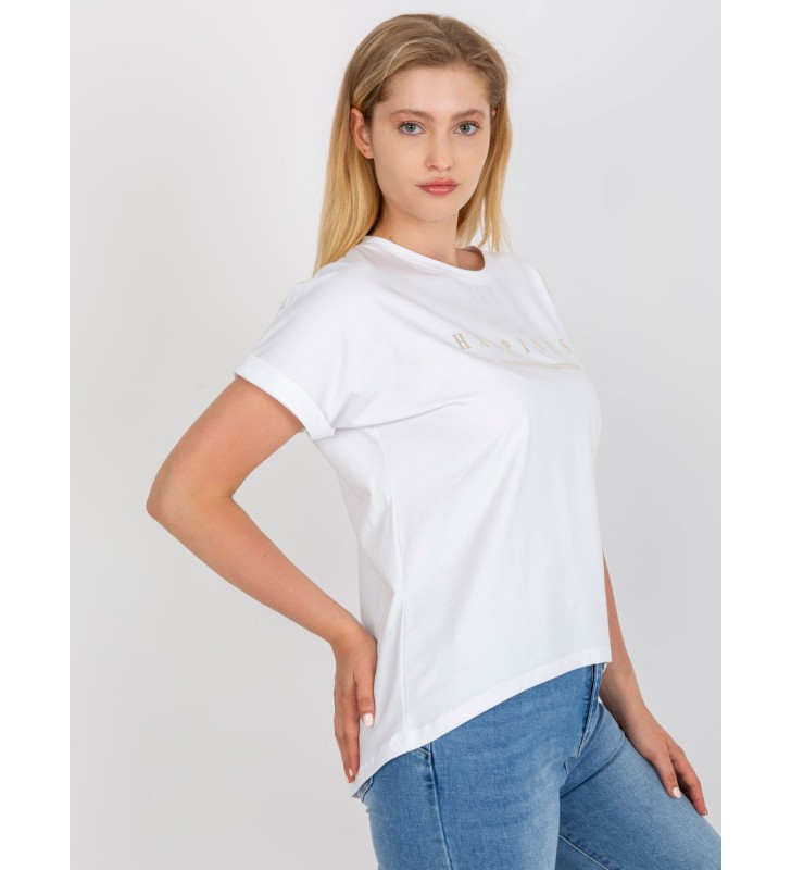 T-shirt plus size RV-TS-7776.02P biały