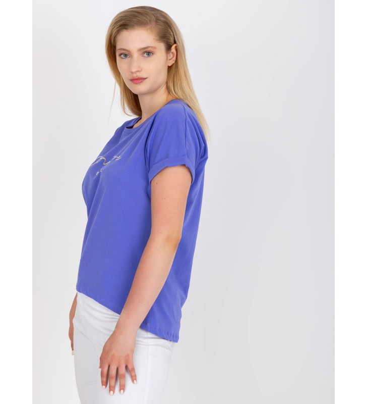 T-shirt plus size RV-TS-7775.66P fioletowy