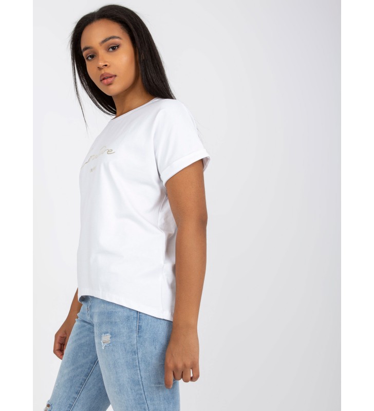 T-shirt plus size RV-TS-7775.66P biały