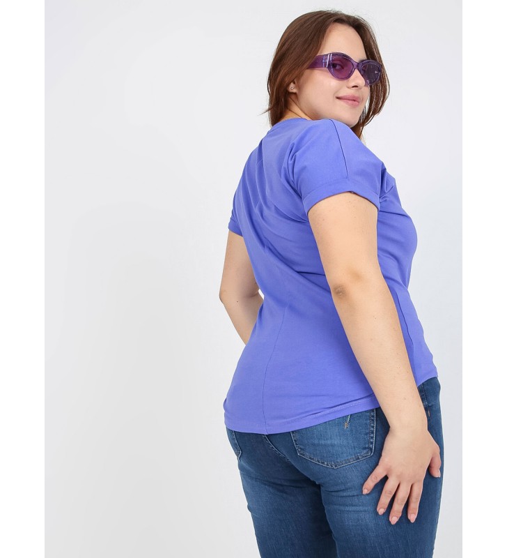 T-shirt plus size RV-TS-7774.16P fioletowy