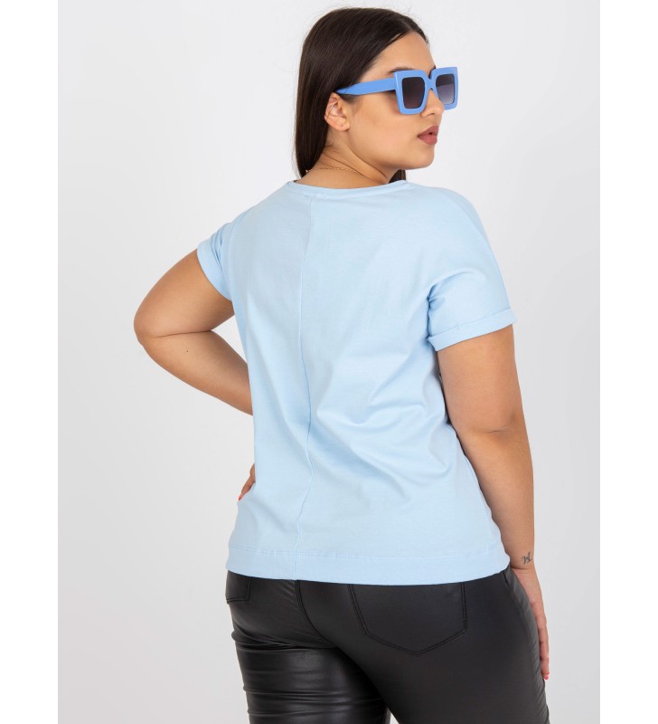 T-shirt plus size RV-TS-7657.68P jasny niebieski