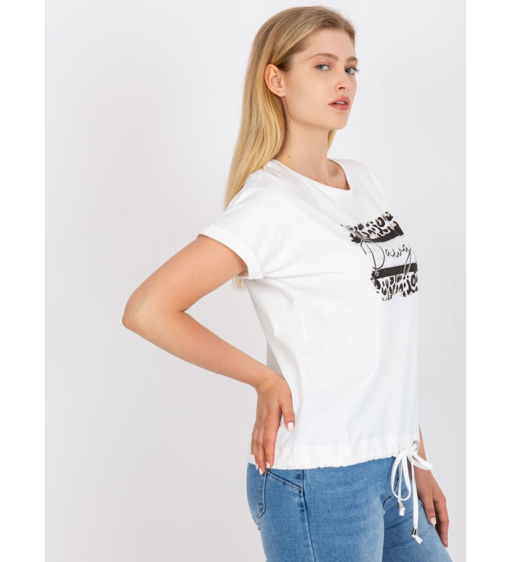 T-shirt plus size RV-TS-7657.68P biały