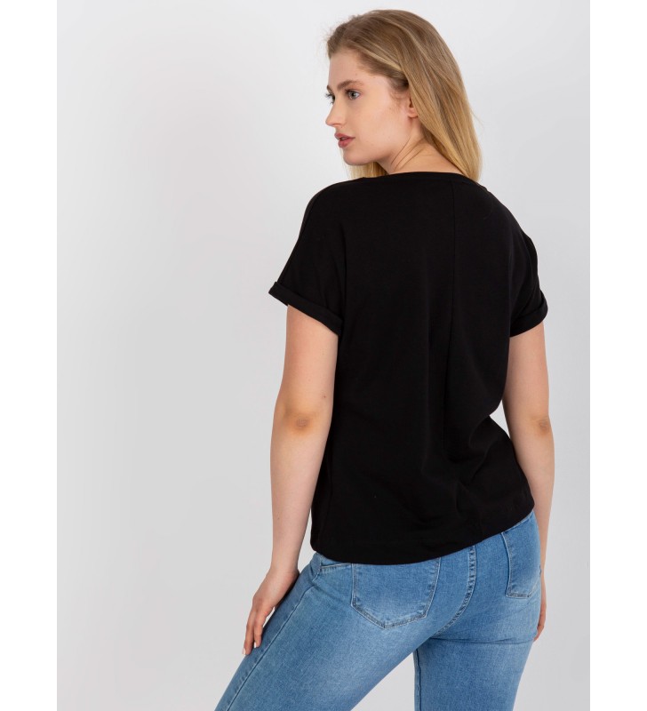 T-shirt plus size RV-TS-7656.84 czarny