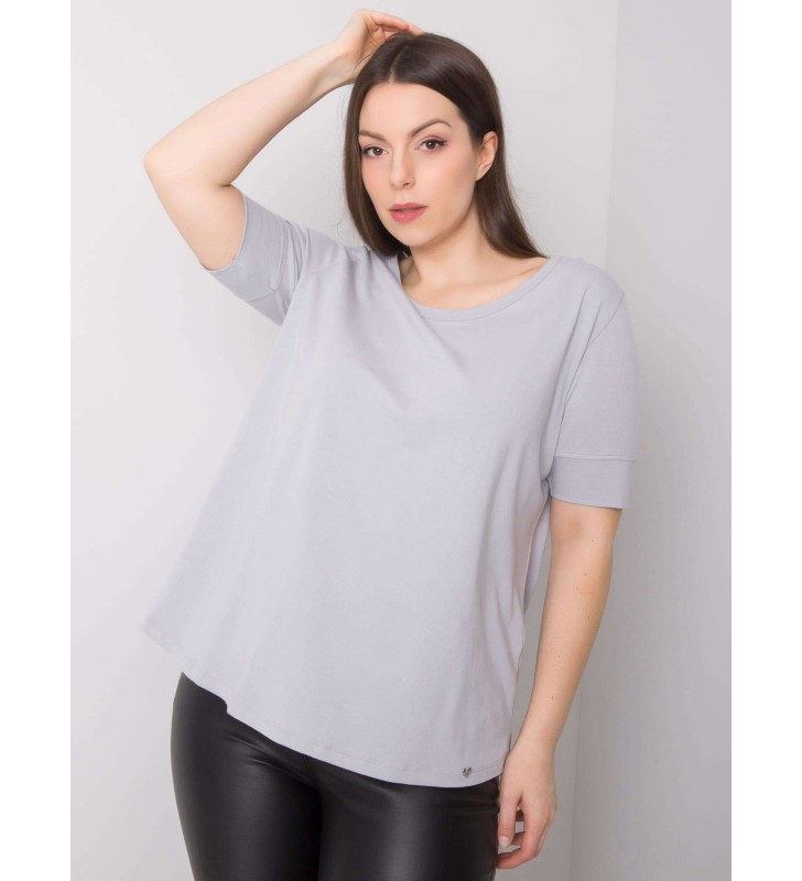 T-shirt plus size RV-TS-6330.92P jasny szary