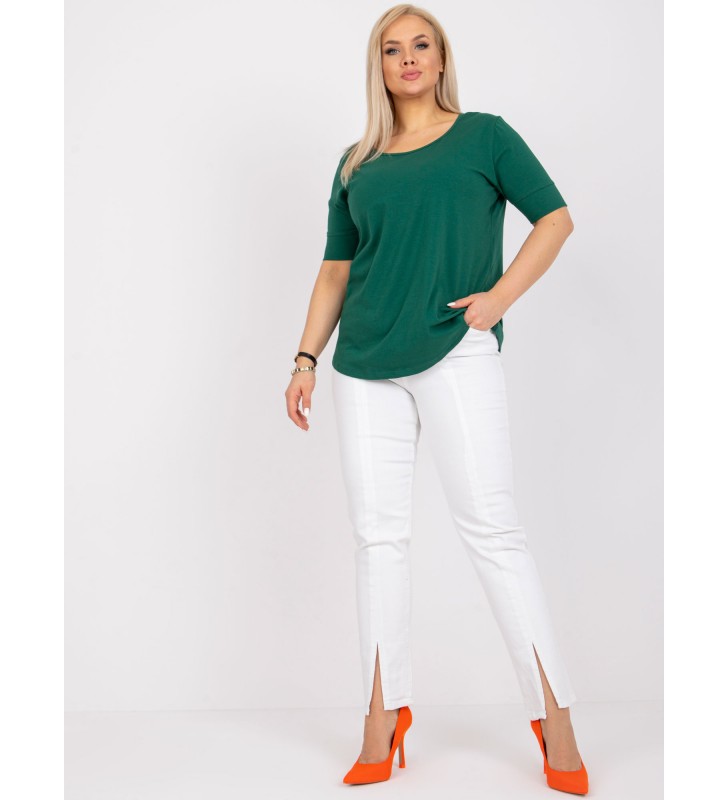 T-shirt plus size RV-TS-6330.92P ciemny zielony