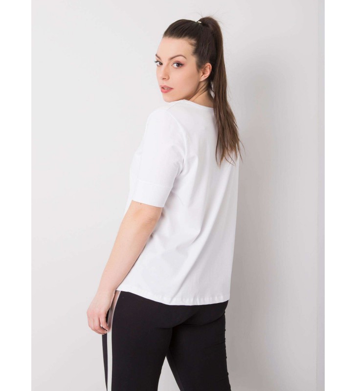 T-shirt plus size RV-TS-6330.92P biały