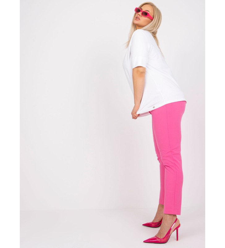 T-shirt plus size RV-TS-6330.92P biały