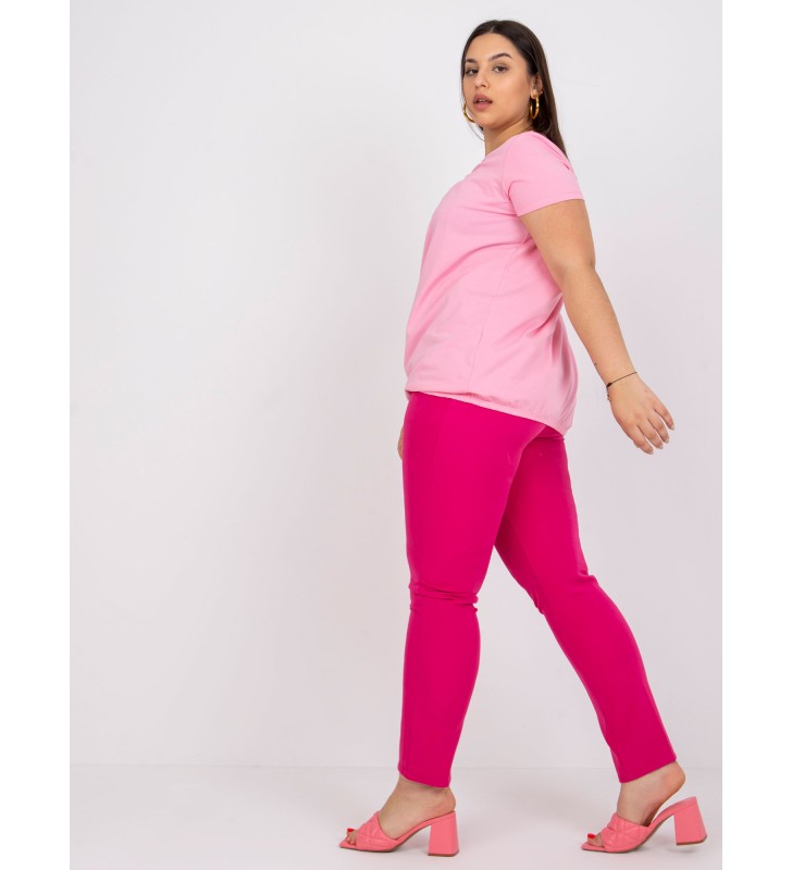 T-shirt plus size RV-TS-6320.85P różowy