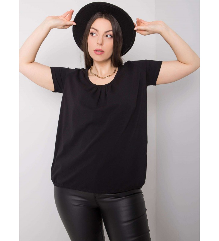 T-shirt plus size RV-TS-6320.85P czarny