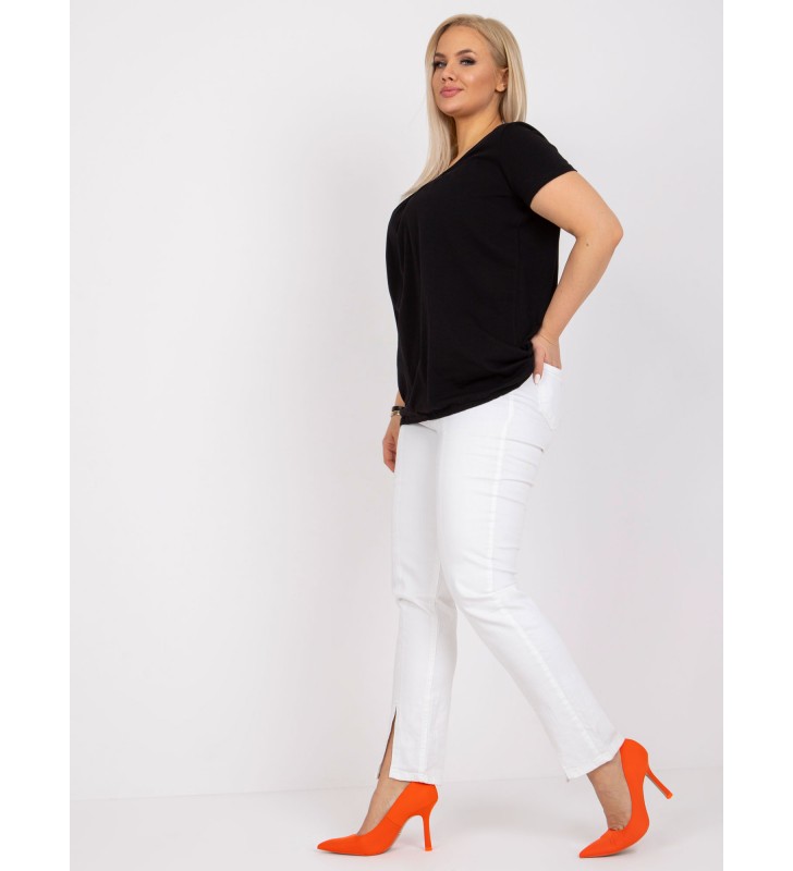 T-shirt plus size RV-TS-6320.85P czarny