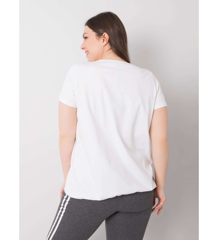 T-shirt plus size RV-TS-6320.85P biały