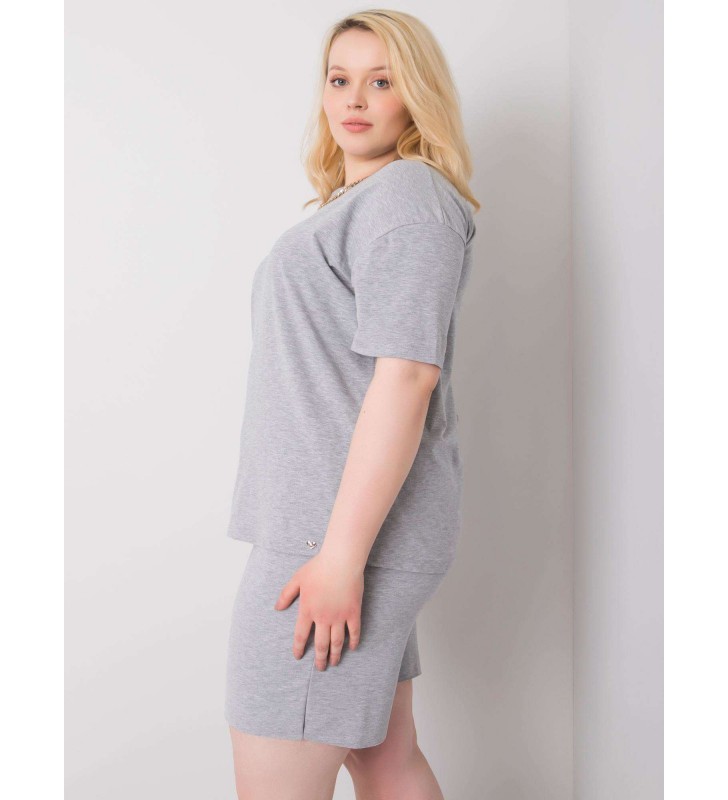 T-shirt plus size RV-TS-6318.00X szary