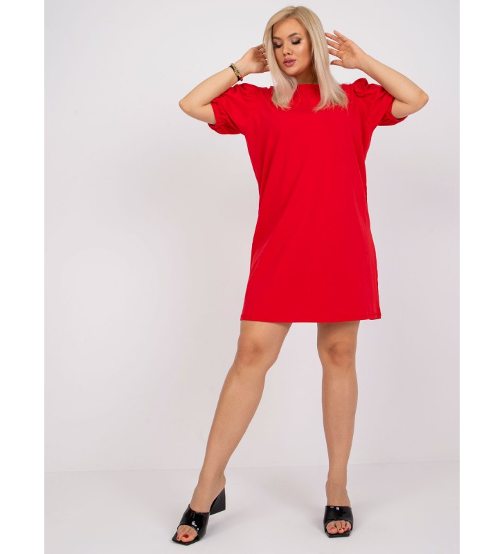 Sukienka plus size RV-SK-6319.65 czerwony