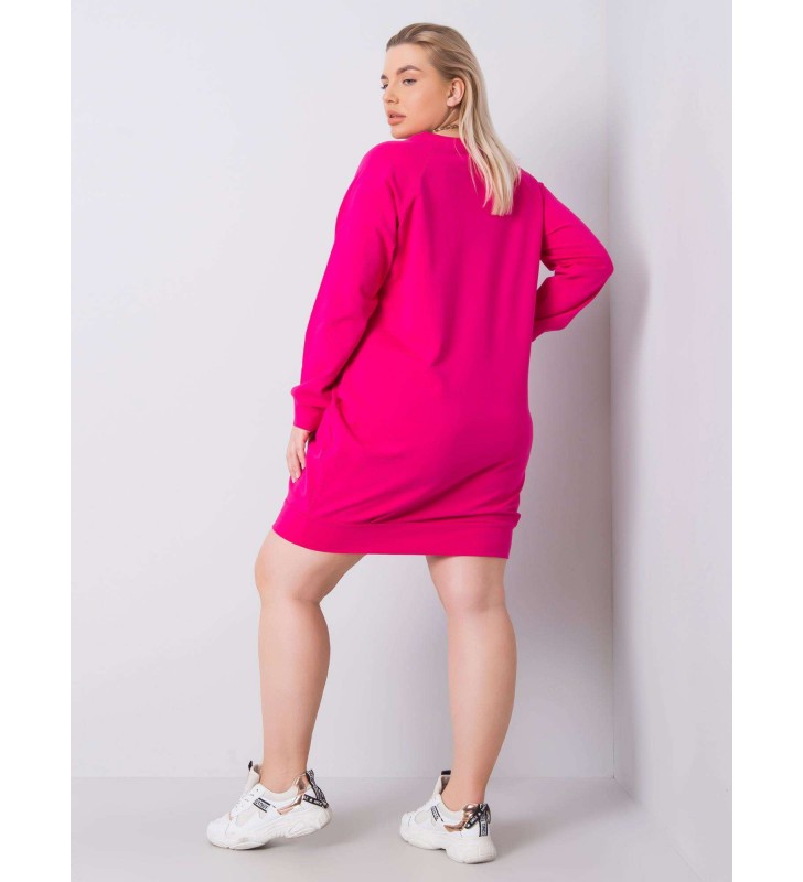 Sukienka plus size RV-SK-6296.99 fuksjowy