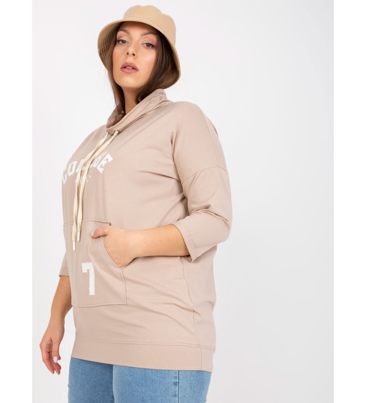 Bluzka plus size RV-BZ-7879.16P beżowy