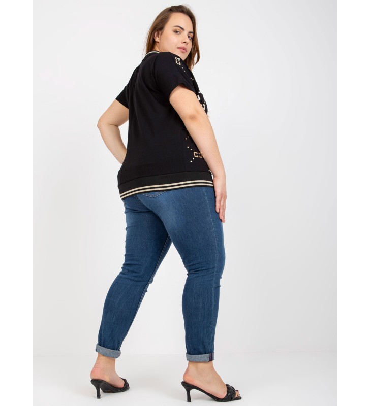 Bluzka plus size RV-BZ-7646.25X czarny