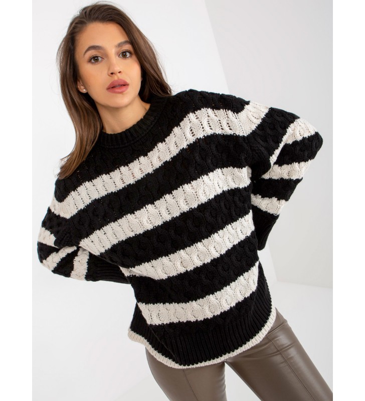 Sweter oversize EM-SW-1018-01.26P czarny