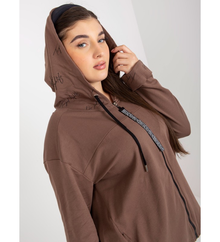 Bluza plus size RV-BL-8266.34P brązowy